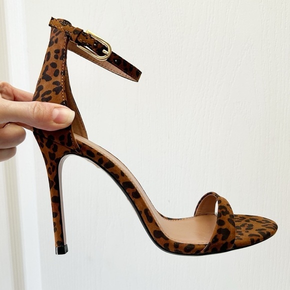 Topshop Leopard Print Stiletto Heels Ankle Strap Brown and Black Size 7.5 UNWORN - Picture 15 of 15